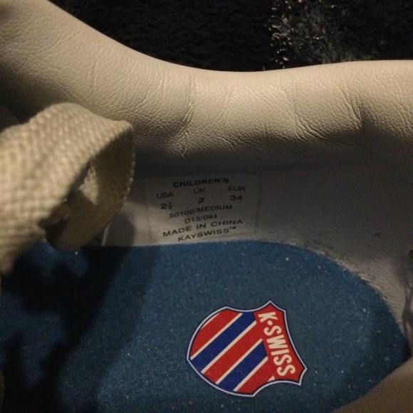 K.SWISS Classic Leather Tennis Shoe Size 2.5 youth - Picture 7 of 7